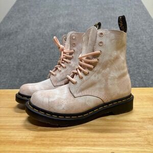 Dr. Martens 1460 Pascel Boots Women's 6 Tie-Dye Suede Pink Y2K